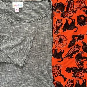Lularoe One Size OS Halloween leggings and XXS Irma